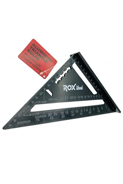 Rox Wood Alüminyum Üçgen Gönye 45 Derece 0023