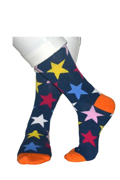 VMBI Unisex Multicolored Star Patterned Socks