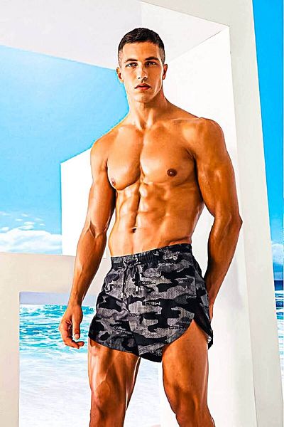 MED Men's Army Swimsuit Shorts