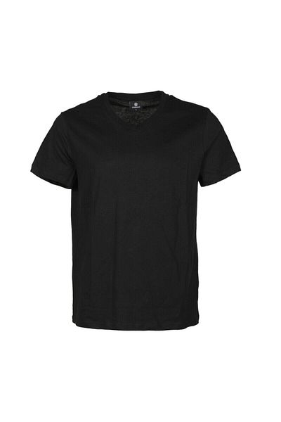 lumberjack Erkek T-shirt Siyah As00541821 100581742 Ct106 Basic V λαιμόκοψη
