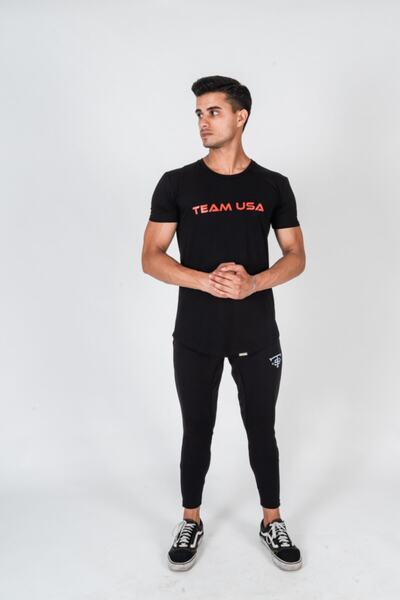 Usa Slim Fit Tshirt Red Logo