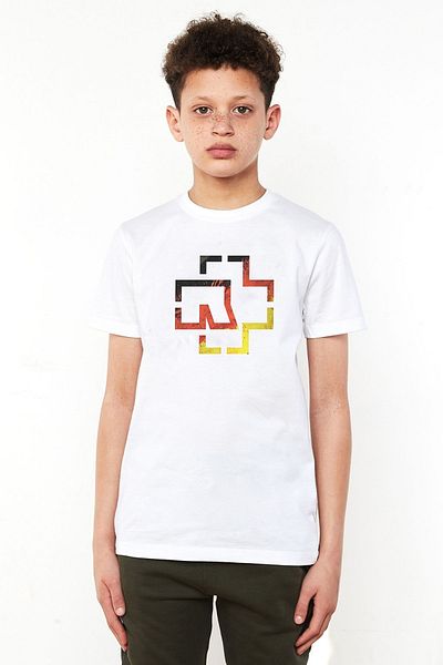 QIVI Tricou cu imprimeu alb pentru copii unisex
