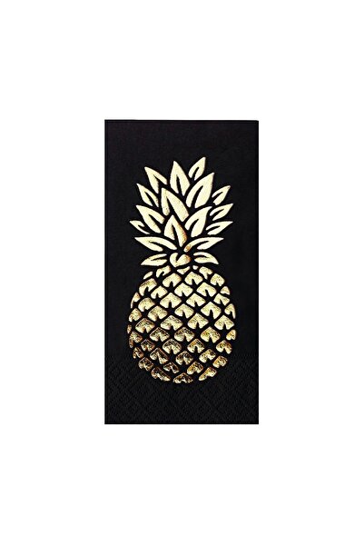Story 33x33 Cm Altın Varak Ananas Tropikal Parti Desenli 16'lı Garson Katlama...