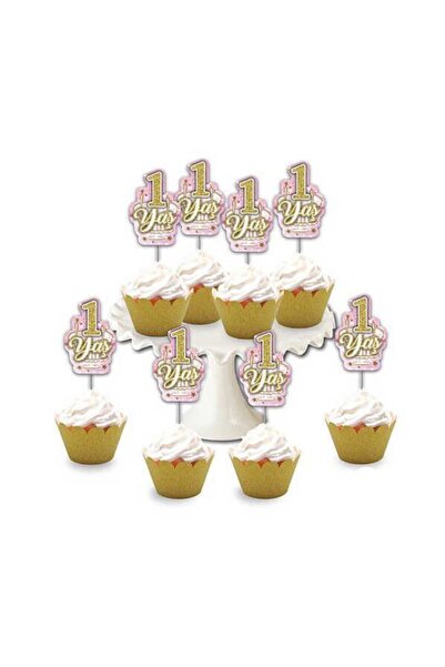 parti sürprizi عود أسنان إيفا وردي لامع لعمر سنة واحدة 8 قطع