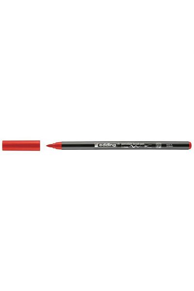 Edding Porcelain Pen with Brush Tip 1 mm 4 mm Red 4200 Pack of 10