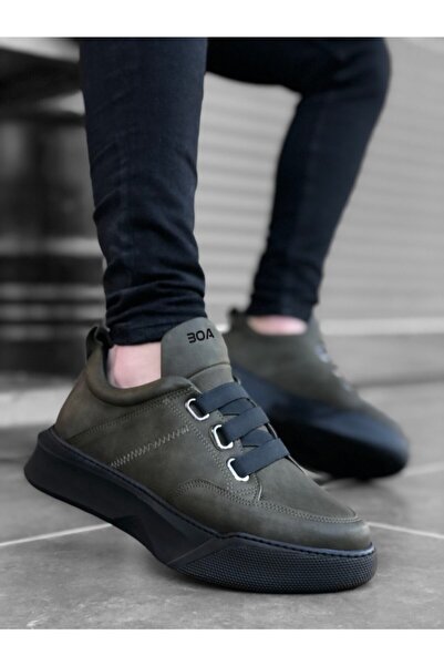 BOA Er0160 Bantlı Erkek Yüksek Taban Haki Spor Ayakkabı
