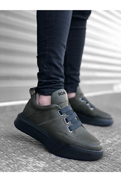 BOA Er0160 Bantlı Erkek Yüksek Taban Haki Spor Ayakkabı