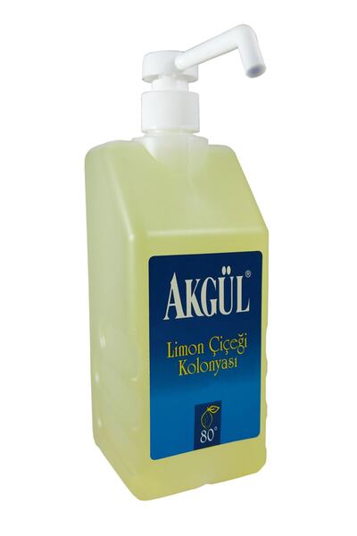 Akgül Kolonyaları Limon Kolonyası 80 Derece 1 Lt Süzgeçli Pompa