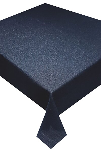 Ekselans Home Linen Siyah Simli Dertsiz Salon Masa Örtüsü