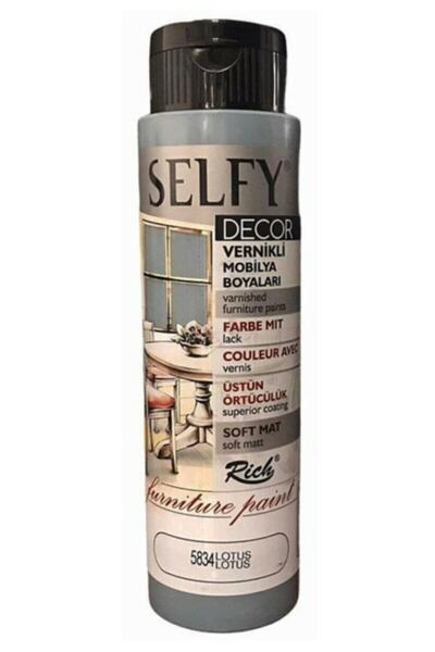 Boyalı Eller Hobi Sanat Rich Selfy Decor Vernikli Akrilik Mobilya Boyası Lotu...