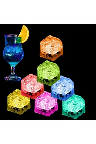 epazzar Led Işıklı Buz Küpleri Rgb 12 Adet