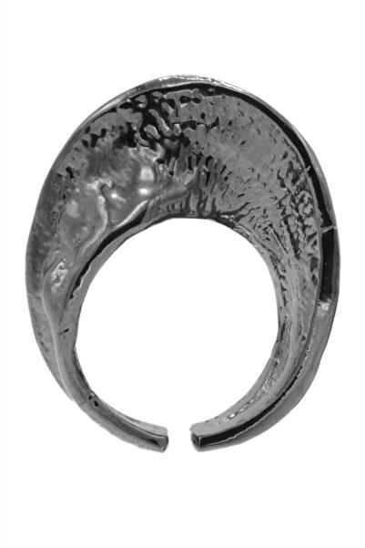 LABALABA Women's Anthracite Metallic Lacquer Plated Adjustable Bohemian Ring