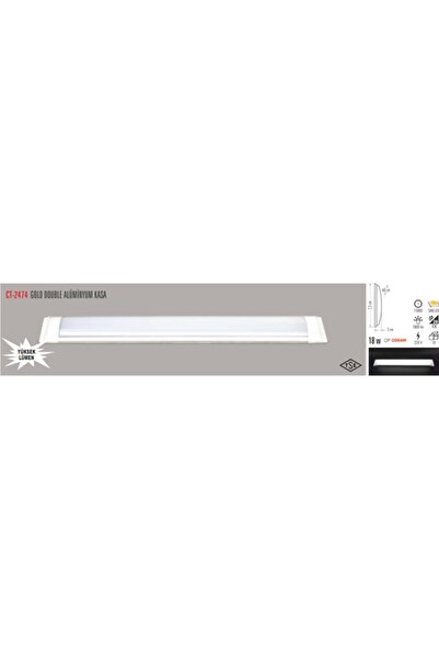 Cata Ledli Yatay Bant Armatür Ct-2474 Beyaz