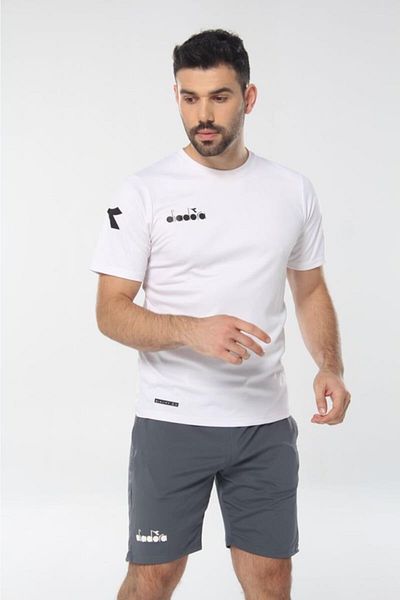 Diadora Ανδρικό σορτς Deliss Anthracite Lycra με τσέπη με φερμουάρ 60στ02