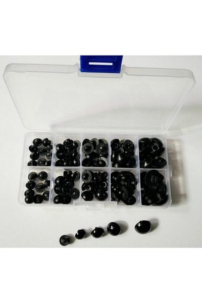 orhanucuzluk Μαύρο Κλειδωμένο Pure Eye 50 Ζεύγη 8 mm