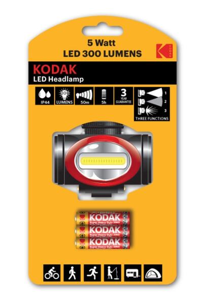 Kodak Headlamp 5w-300 Led Kafa Lambası-3 Adet Pil Hediyeli