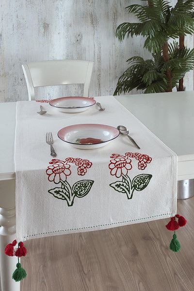 ÖDEL HOME قماش بولدان مطبوع عليه زهور وأحجار بوم بوم
