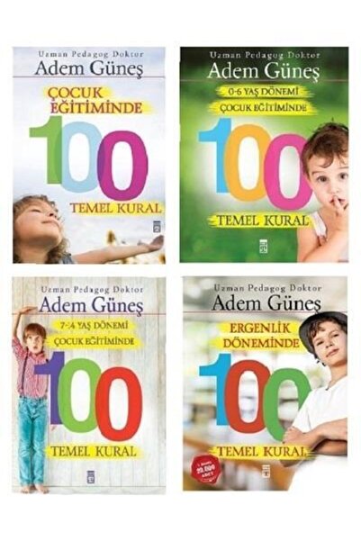 Timaş Yayınları Pedagog Adem Güneş Çocuk Eğitiminde 100 Temel Kural Seti 4 Kitap
