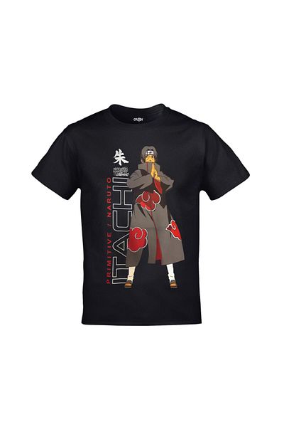 Orijin Tekstil Primitive X Naruto Itachi Printed Unisex Black Tshirt
