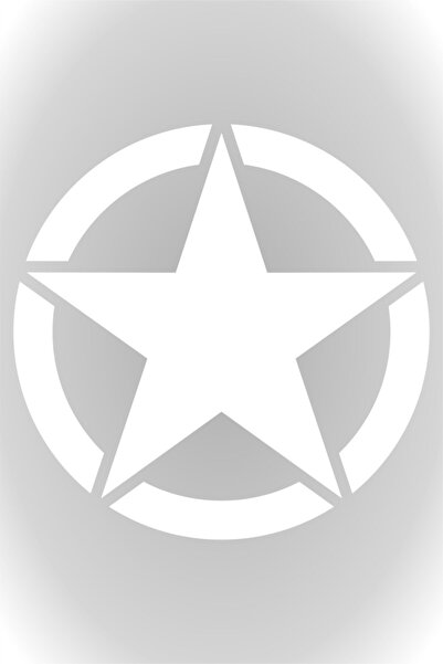 Quart Aksesuar Army Star, Military Star Off Road Auto Sticker Car Sticker Whi...