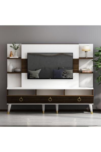 Givayo Mobilya Opus Tv Ünitesi Ceviz Beyaz