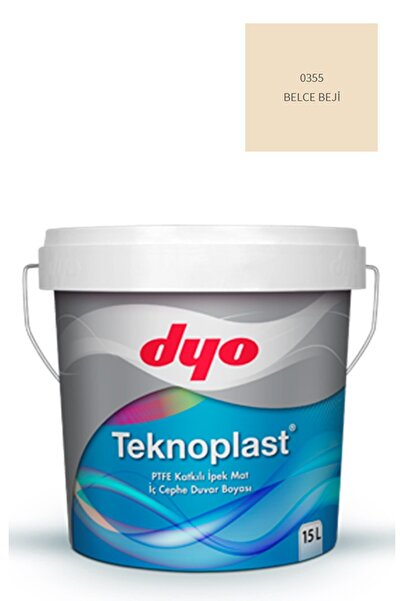 Dyo Teknoplast Teflonlu Antibakteriyel Ipek Mat Iç Cephe Duvar Boyası 0355 Belce Beji 15 Lt