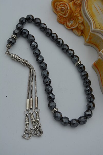 Stoneage Facet Cut Hematite Stone Rosary