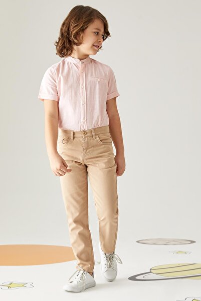 DeFacto Erkek Çocuk Slim Fit Düz Paça Gabardin Pantolon