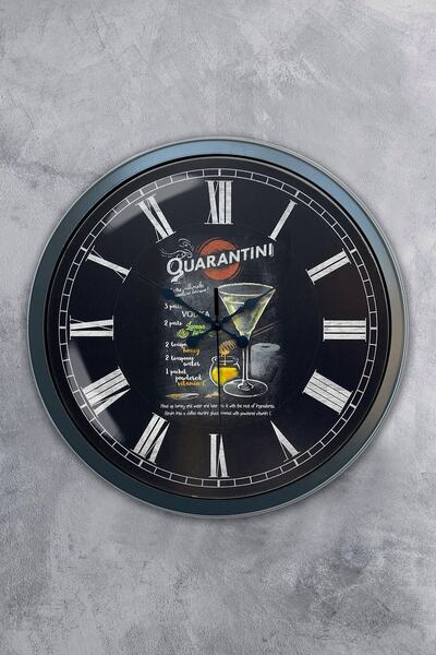 Platin Saat Δώρο Ρολόι τοίχου καφέ από μέταλλο ανθρακί 40 εκ.