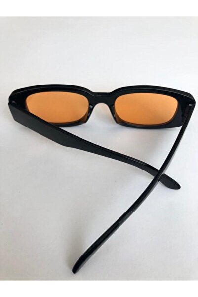ModaLand Unisex Orange Black Square Rectangle Vintage Retro Sunglasses