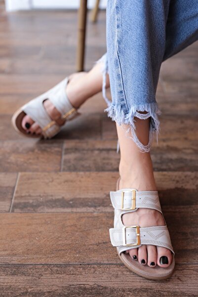 NILUFARR Γυναικείες παντόφλες από γνήσιο δέρμα