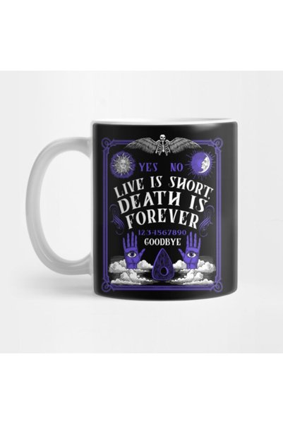 Pixxa Life Is Short Death Is Forever Ouija Magic Witch Occult Kupa Bardak