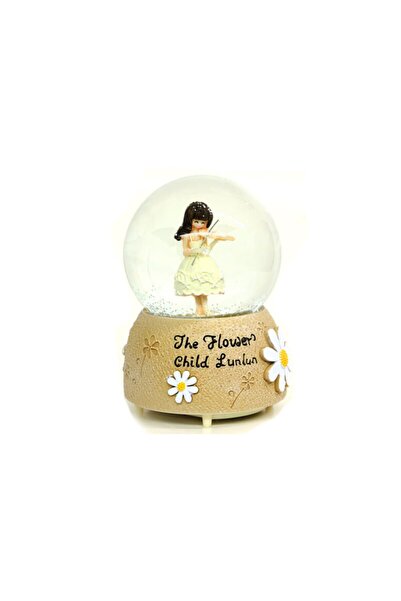 Genel Markalar Keman Çalan Papatyalı Kız Püskürtmeli & Işıklı & Müzikli Kar K...