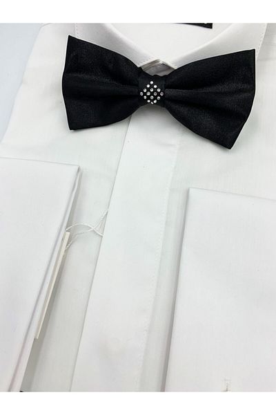 Brianze Black Jewelled Bow Tie