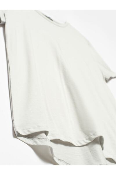 Dilvin Μπλουζάκι με γκρι λαιμόκοψη Basic 3471