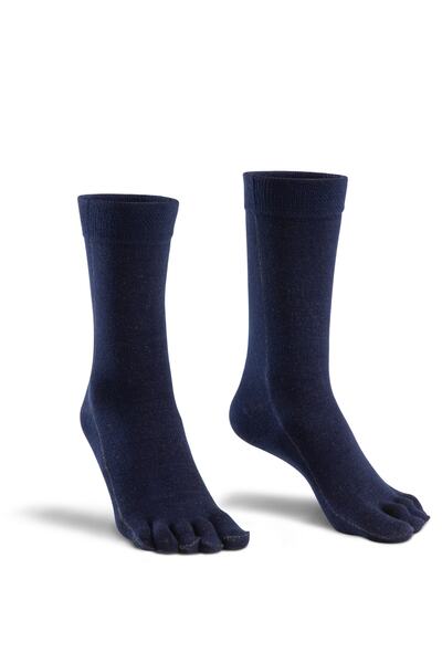 Bonny Silver Mantar Önleyici Parmaklı Soket Kadın Lacivert Gümüş Çorap