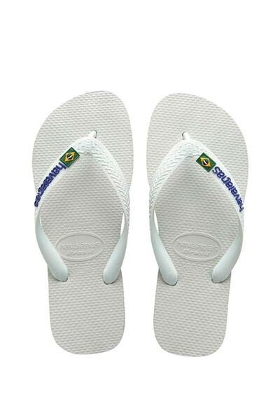 Havaianas White Women's Slippers Brasıl Logo White-Havaıanas