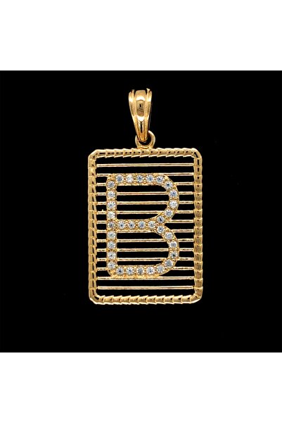 myorogold 14 Ayar Altın 'b' Harfi Kolye Ucu