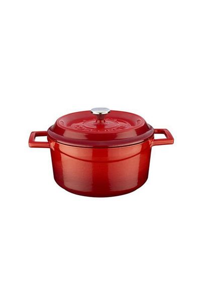 Lava Cast Iron 20 Cm Red Deep Casserole