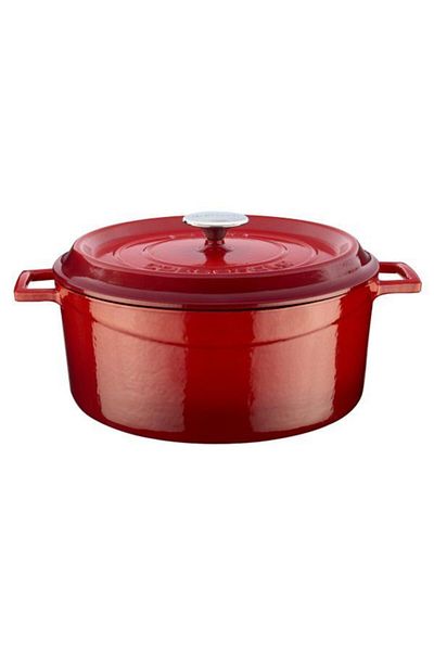Lava Cast Iron 28 Cm Red Deep Casserole