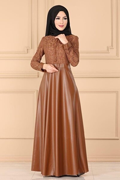 Missvalle Rochie din dantelă cu fustă din piele