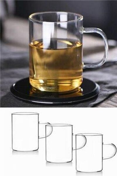 MİEN 220ml Set of 3 Borosilicate Glass Mug for Tableware and Kitchen - Tea Cup