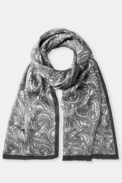 Galiga شال بيزلي حرير 100% مقاس 65*185 سم