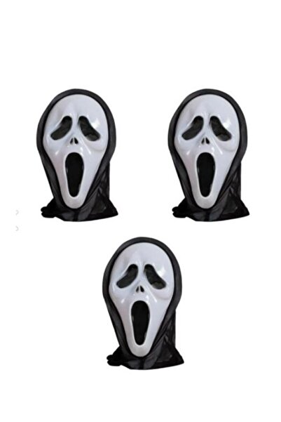 Genel Markalar 3 Adet Yetişkin Çığlık Maskesi Scream Mask Korku Ve Şaka Malzemeleri