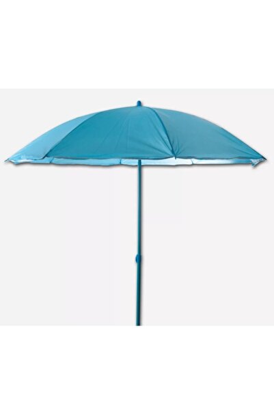 Genel Markalar 180 Cm Polyester Örtülü Balkon Bahçe Teras Plaj Şemsiyesi Mavi