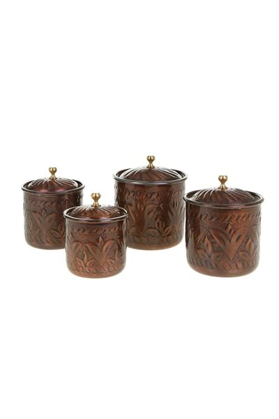 GEREKSEAL Premium Collection - Set of 4 Spice Rack Copper, Hand Processing
