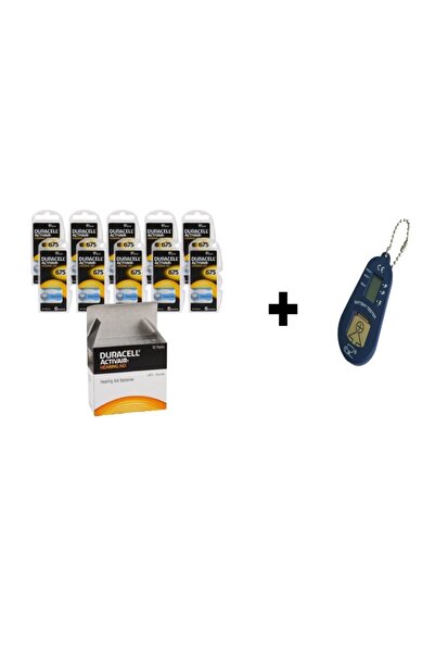 Duracell Activair 675 Numara Işitme Cihaz Pili 6'lı Blister 10 Paket + Işitme...
