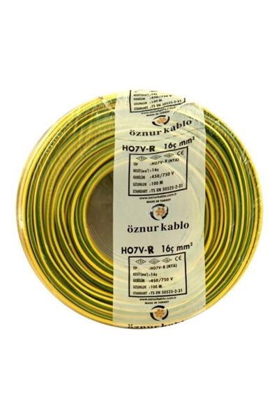 ÖZNUR Kablo 16 Lık Nya Kablo - 10 Metre Sarı-yeşil