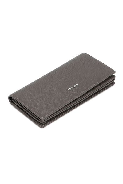 Tergan Gray Leather Women's Wallet 05685g35