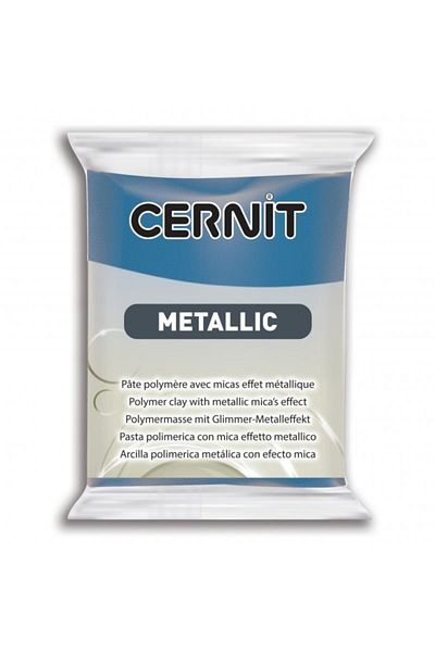 Cernit Metallic Polymer Clay 56Gr Blue 200